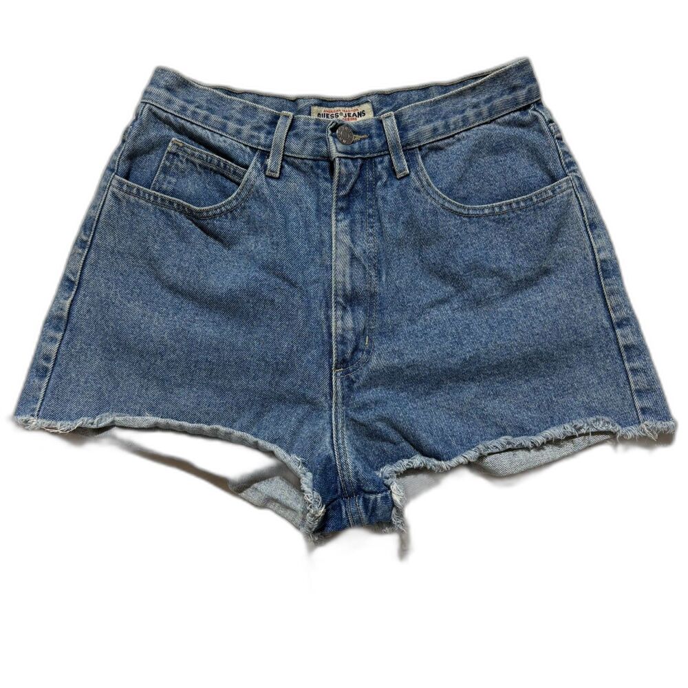 Vintage 90s Guess Jeans High Waisted Denim Shorts Cut Off Raw Hem 13" Waist 26